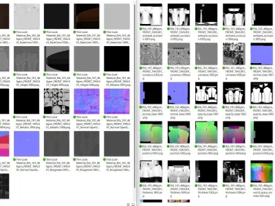 Mens Leather Jacket Outfit T-shirt and Jogger 3D model