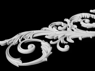 Central decor ornament for furniture 3D model 689