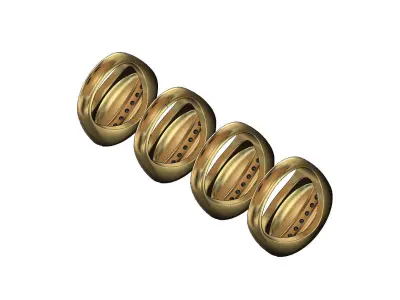 Landscape diamond oval orb dome ring US sizes 8to11 3D print model