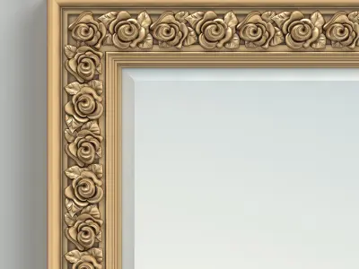 Rectangle mirror frame 016 3D model