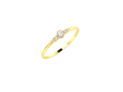 Solitaire Wedding Engagement Ring 3dm STL FBX OBJ Render Details 3D print model