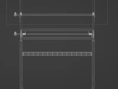 Old drawing table  3D model