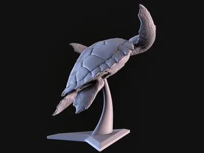 Turtle sculpture of 3D print model