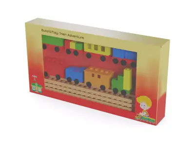 Cars and action games Building Block Train Set 3D model purchase
