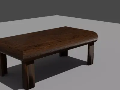 Simple coffee table Free low-poly 3D model