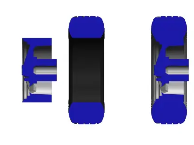 Wheels for scale model of Mercury 1969-70 3D print model