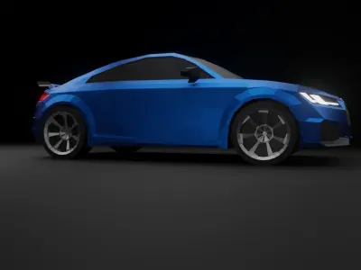 Audi TT RS 2020 low poly 3D model Low-poly 3D model