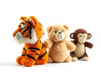 Fluffy Animal Puppets Model Pack Low-poly 3D model