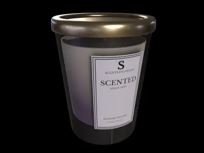 Home decorations-Scented Candle-PBR 3D MODEL  Low-poly 3D model