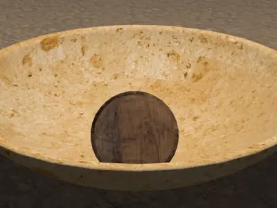 african earthware Low-poly 3D model