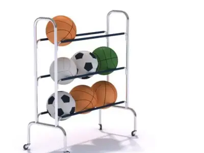 Sports Equipment Rolling Ball Rack 3D model