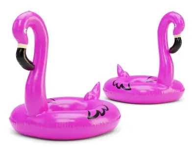 Flamingo Float Ring - Inflatable 3D model
