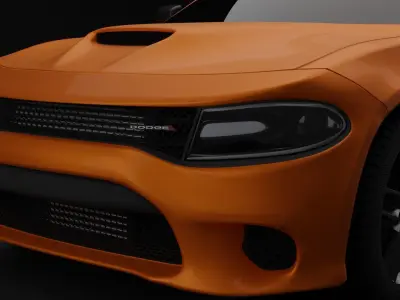 Dodge Charger 2019 Grand Turismo orange metallic 3D model
