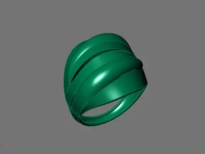 Women Ring Plain Ring Ready STL 3DM Models Womens Rings 3D print model 39