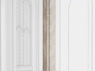 Throne Room Corner Wall 3D model