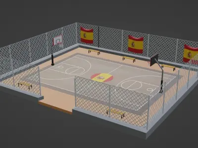 Basketball Stadium - Spain Low-poly 3D model