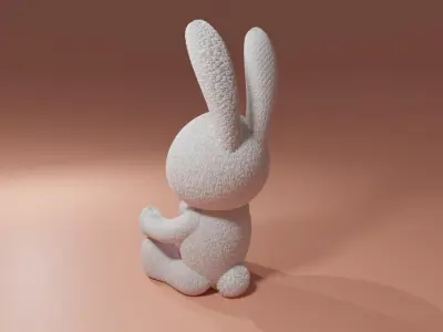 Plush Bunny For Render - Coelhinho de Pelucia 3D model