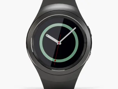 Samsung Gear S2 smartwatch Low-poly 3D model