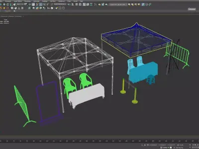 Outdoor Event Booth - Pop-up Tent 3D print model