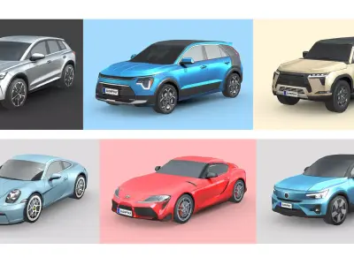 Low-Poly Car Pack 019 - Dynamic Duo