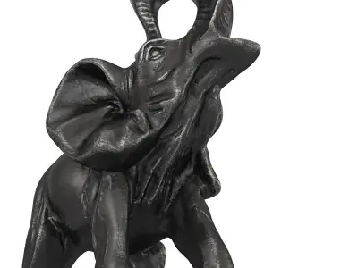 Metal Elephant Figurine 3D model
