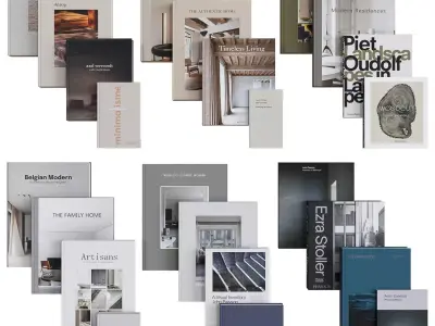 Set of Books 01 3D model