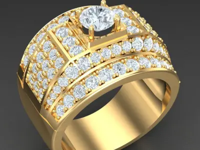 Luxury Men Rings Designs 5MR069 3D print model