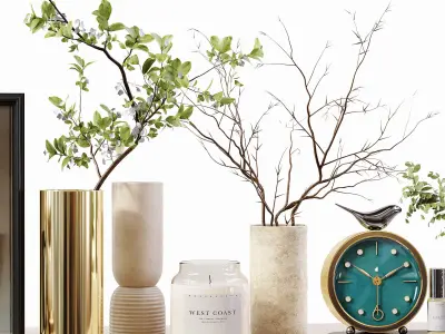 Decorative Set 205 Low-poly 3D model