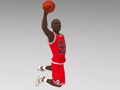 Michael Jordan ready for full color 3D printing  3D print model