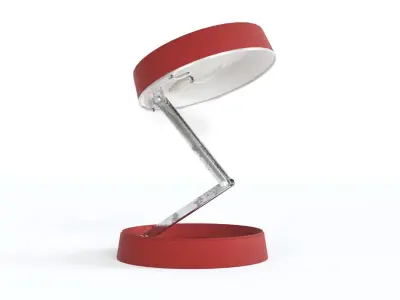 Folding Red Retro Rigged Lamp  3D model