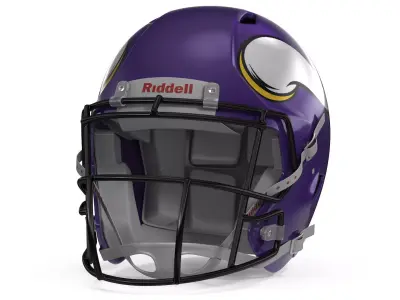 Minnesota Vikings American Football Helmet 3D model