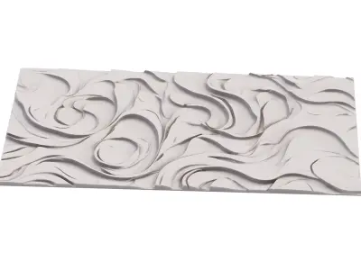 decor set wall panel wall relief mural CNC 51 3D model