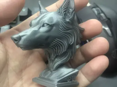 Dog head sculpture 3D print model purchase