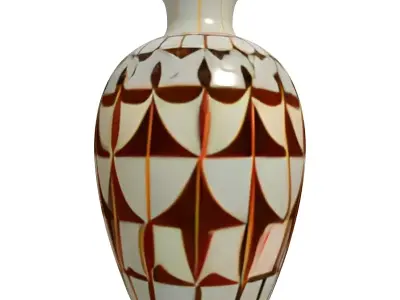 Elegant Ceramic Decorative Vase Low-poly 3D model
