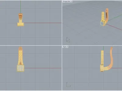 Fashion earrings 3d print model ready  3D print model