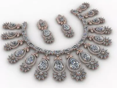 necklace set 502 3D print model