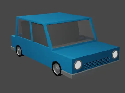 Lowpoly Car PLUS Gift Mini Bundle Low-poly 3D model