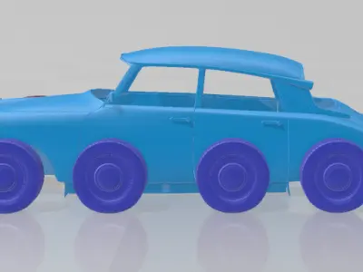 1955 Citroen DS 19 Vintage Elegance - Separate Parts Model 3D print model