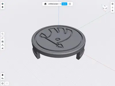 Skoda wheel cap 71mm 3D print model