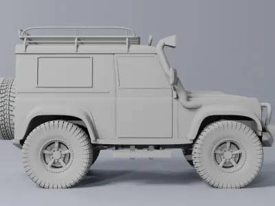 LAND ROVER DEFENDER 3D print model