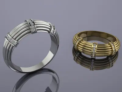 Jewelry Ring Gold 3D print model 40