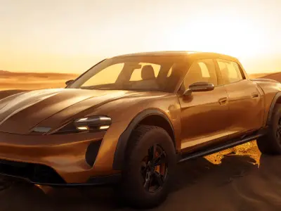 Taycan Pick-Up Truck Concept red 3D model