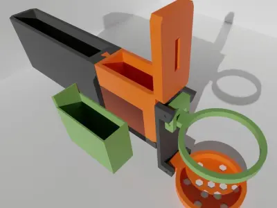 Car Coinbox and Foldable Cup Holder 3D print model