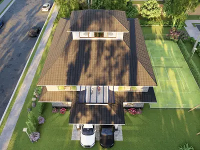 Residential building 3D model 6