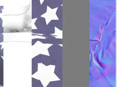 Bean Bag Pack Vol2 Low-poly 3D model