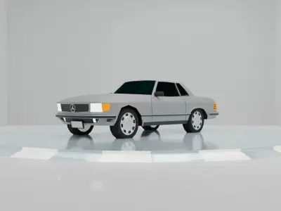 MERCEDES SL 1972 - LOW POLY 3D model