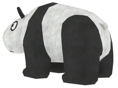 panda bear Low-poly 3D model