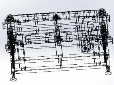 Height adjustable conveyor 3D model