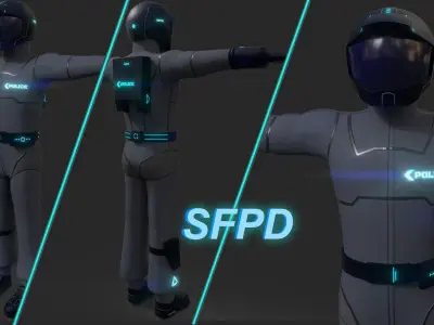 Zeon Pilot Character Skins Free 3D model