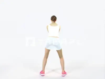 Aspiration 15B Digging Sports Woman Low-poly 3D model